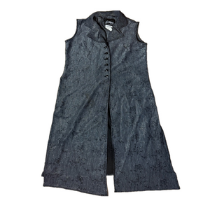 Y2K Black Sleeveless Button-Up Dress, petite 10